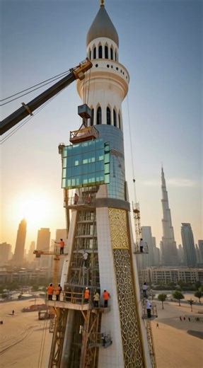 Building The Tallest Mosque in Dubai #shorts