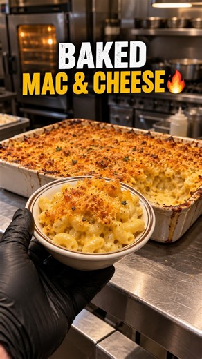 CLASSIC BAKED MAC & CHEESE 🧀🔥 #americanstreetbites #food