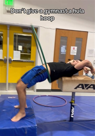 Gymnasts Showcase Unique Hula Hoop Skills