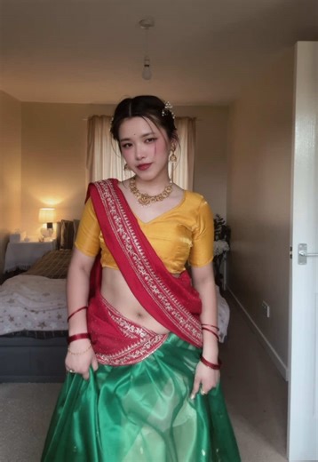 All the way from south 🦚🦢 #fyp #southindian #indian #ootd