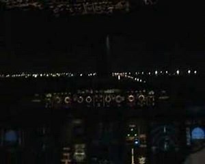 Air France Airbus A-330 taking off from Cairo. Cockpit view.