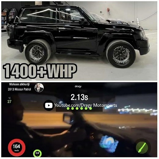 1400+WHP Nissan Patrol TB48 TWIN TURBO| Insane Dragy Times from 100-200 Km/h !