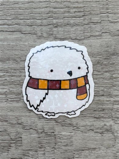 Owl Sticker - Harry Potter - Book Club Sticker - Kawaii - Planner Sticker - Book Art - Cute - Bookish - Wizard Sticker - Etsy Australia
