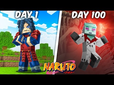 I Survived 100 Days in Naruto Minecraft Hardcore