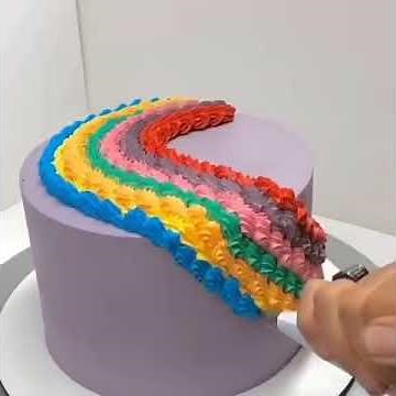 How to make rainbow cake decorating ideas # easy rainbow cake # awesome rainbow cake