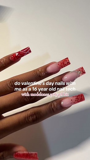 @PinkElephant_official thank you sm for the polygel kit 😜 - - - - #polygelnails #polygel #beginnernailtechtips #nailtrends #16yearoldnailtech #acrylicnails #polygelnailorial #polygelnailstutorial #browardnailtech #miaminailtech #nails #fyp #nailprogress #nailapplication #gelnails #gelpolish #frenchtipnails #almondnails #almondnailinspo #shortsquarenails #valentinesdaynails #glitternails #rednails