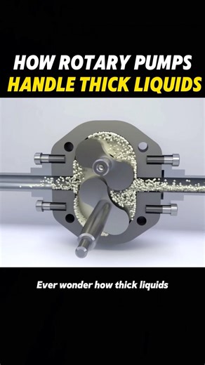 How rotary pumps handle thick liquids #sciencetok #amercia #pumps #mechanic #fyp