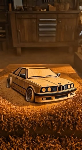 6x Time-Lapse: Sıfırdan BMW E30 Ahşap Maket Yapımı 🪵🚗
