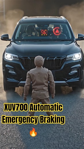XUV700 Automatic Emergency Braking 🔥 | Real Life Test || 30th Look #xuv700 #shortsfeed #shorts
