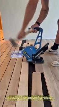 Satisfying Hardwood Floor Installation with Hammer Nailer! 🔨
