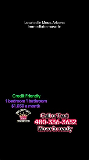 Interested? Valley King Properties —— studios, and 1 bedroom apartment homes located in Mesa, Arizona starting at a low $990 a month! This property is very workable on background and rental history, they want you come on! Call or Text 480-336-3652 Or Shoot me a message #valleykingproperties #creditfriendly #moveinready #immediatemovein #mesaarizona | Valley King Properties