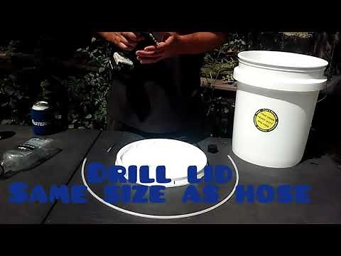 DIY airlock & fermentation buckets $5 @ lowes