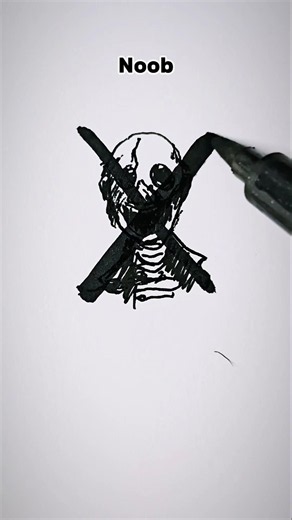 Drawing Trevor Henderson Slasher Noob vs Pro #art #shorts #horror #creepy #drawing