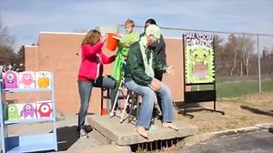 SLIME THE PRINCIPAL - Rose Acres Elementary Principal Steve Vargo shows just how far he'll go to encourage his students to read. As part of a month-long reading initiative at Rose Acres, students received a ticket for every hour they read at home. The tickets were then placed in a drawing and one student from each grade level was picked to upend a bucket of homemade slime onto Mr. Vargo's head. Great job reading Rose Acres students and thank you to Mr. Vargo for going above and beyond for our st