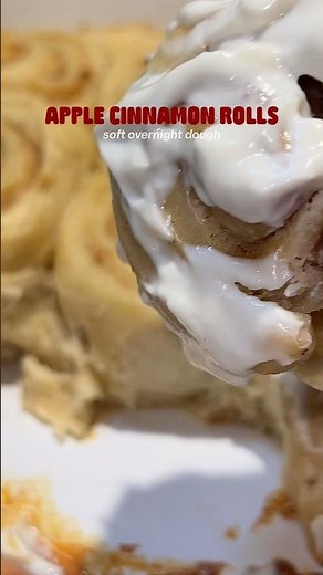 Apple Cinnamon Rolls (Overnight Dough) | Homemade Recipe 💖 •