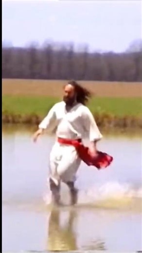 Jesus Christ Slides and Runs on Water | Funny videos Epic and miraculous!