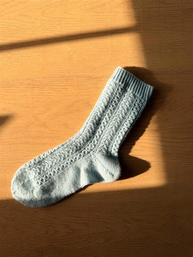 Nana Socks Knitting Pattern | Simple Cabled Socks | Cuff Down Sock Pattern | Feminine Knit Socks | Fingering Weight