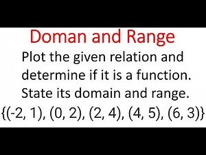 VERTICAL LINE TEST To Find Whether RELATION (Ordered Pairs) Is FUNCTION, And Its DOMAIN & RANGE