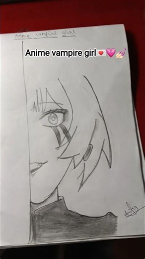 anime vampire girl 💅🏻✨ #art #ytshorts #drawing #anime