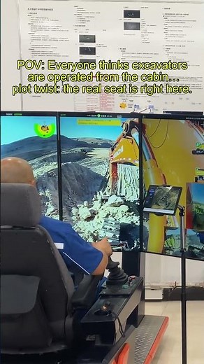 POV: Operating a Mining Excavator From a Control Room | Tele-Operation Technology #teleoperation