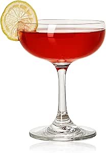 Champagne Glass Set of 2, 7 Ounce (200ml) Crystal Saucer Coupe - Good for Wedding Party in Home and Bar, BE034