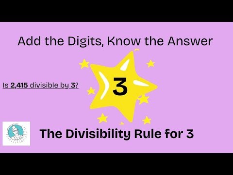 Is 2,415 divisible by 3? Add the Digits, Know the Answer! The Divisibility Rule For 3!