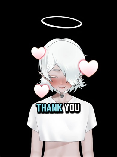 Wait, don't scroll yet dear viewer! I wanted to say... Thank you! #FYP #vtuber #angel #vampire #feminine