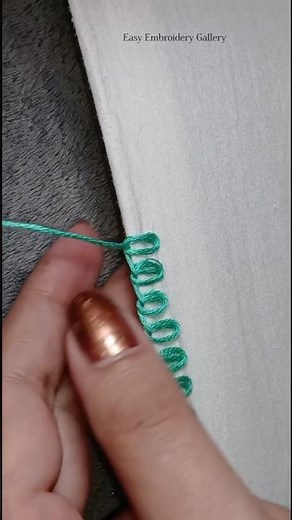 Learn Lock Chain Stitch Embroidery in 5 Minutes | Easy Lock Chain Stitch Embroidery For Beginners