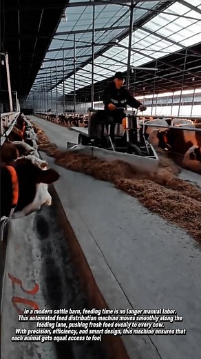 Smart Cattle Feeding Machine in Action | Modern Farm Technology