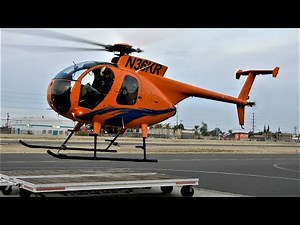 Hughes 500 Start-Up, Takeoff & Landing Back on Helipad - Helicopter N36KR (369D)
