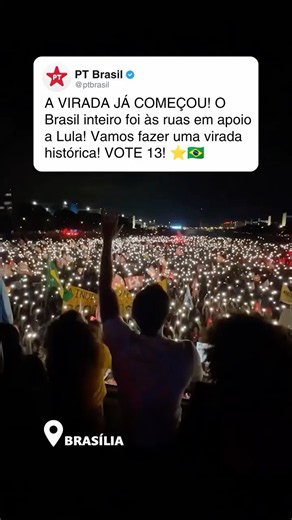 HOJE! ESTAMOS CONSTRUINDO UMA VIRADA HISTÓRICA COM A FORÇA DO POVO BRASILEIRO! 🇧🇷✨