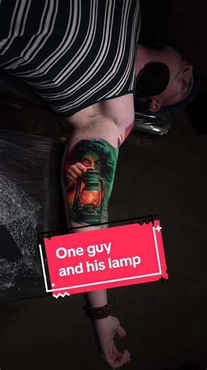 Unique Lamp Tattoo for Men