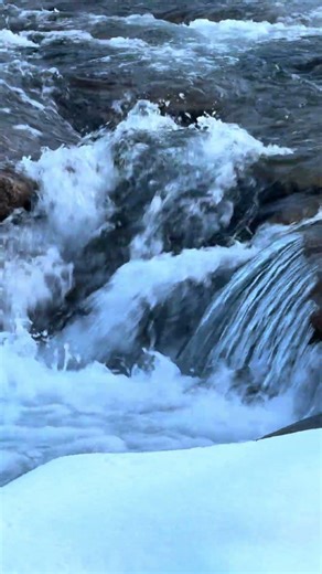 Frozen River Waterfall – Relaxing Nature Sound in Winter ❄️🌊 #asmr #lake #canadanature #nature