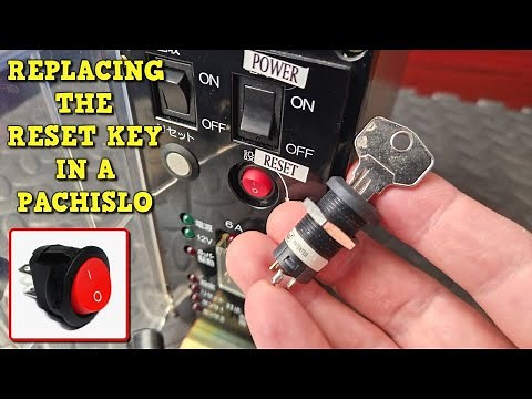 Replacing a Pachislo Reset Key Switch with a Standard Rocker Switch