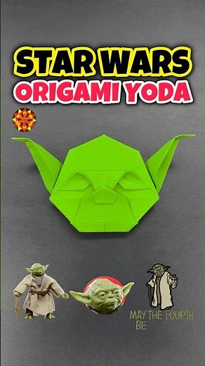 Origami Easy Paper Yoda Star Wars Craft Tutorial #origami #origamicraft #origamitutorial #shorts