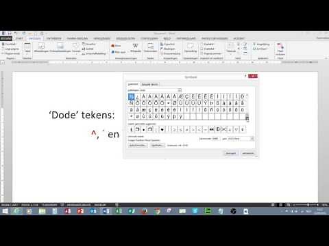 Word1 Speciale tekens en symbolen Symbolen invoegen