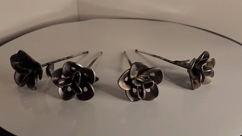 Welded Steel Flower Sculpture: Small Spiral Recycled Metal Flower Art - Etsy Australia