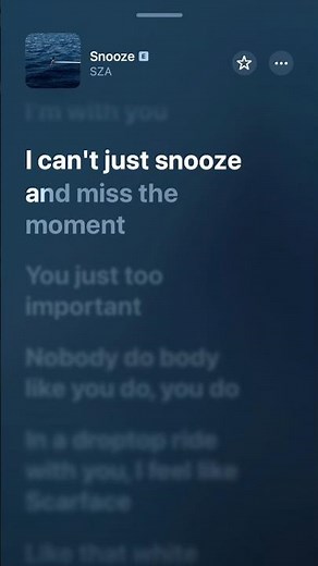 Snooze — SZA Lyrics ❤️