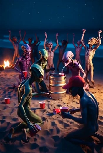 This Alien Beach Rave is Absolutely Out of Control
