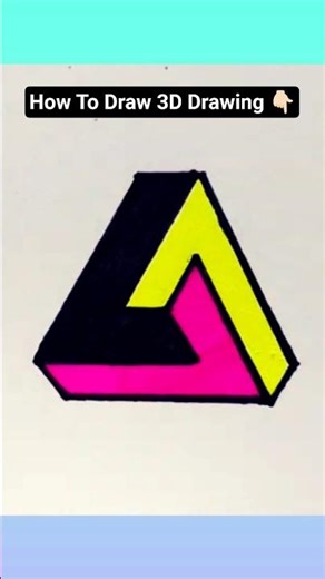 How To Draw 3D Drawing 👆🏻 #shorts