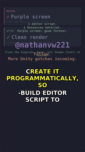 Unity builds go purple — here's the URP shader fix #shorts