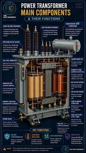 Power Transformer Main Components & Functions [2026 Explained] | Every Electrical Engineer Must Know