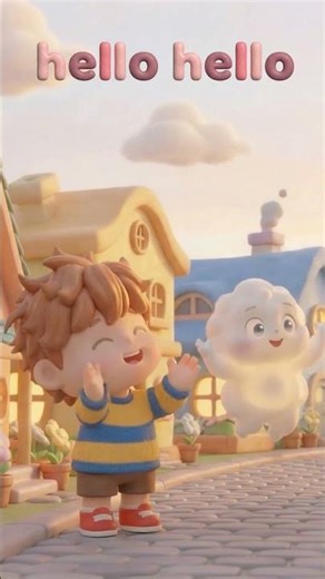 Hello Song for Kids 👋 | Preschool Circle Time #shorts #childrenssongs #animatedkidssongs