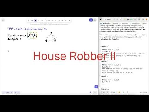 House Robber II - Dynamic Programming - Leetcode 213 - Python