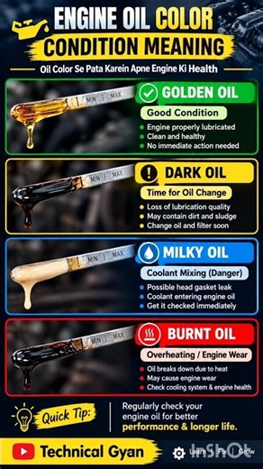 Engine Oil Color Meaning Explained! 🚗🛢️What Does Your Engine Oil Color Say?😱