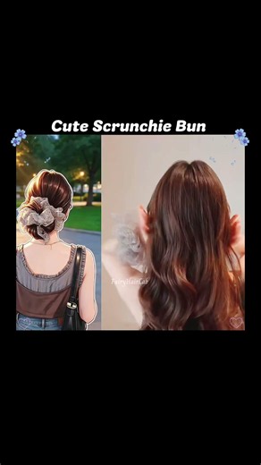 Cute Scrunchie Bun 🍄 Tutorial 💮 Fairy Hair Lab 💛