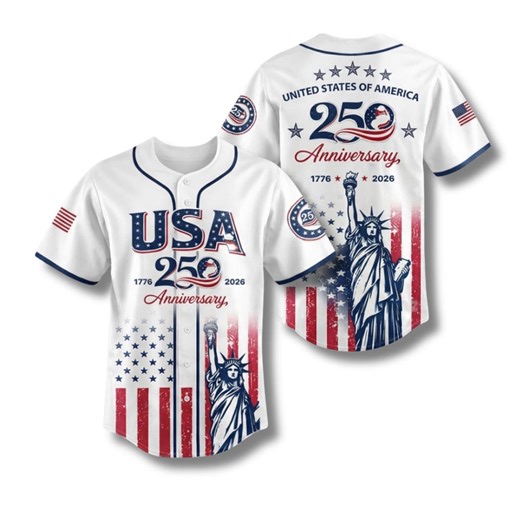 USA 250th Anniversary Baseball Jersey, Patriotic American Flag Statue of Liberty 1776-2026 Independence Day USA Shirt - Etsy