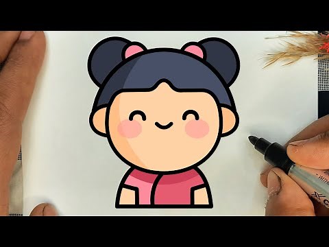 How to draw a beautiful little girl | Easy drawing 🎨