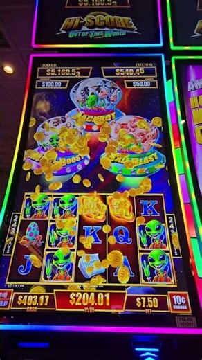 Nice line pay on crazy alien slot!