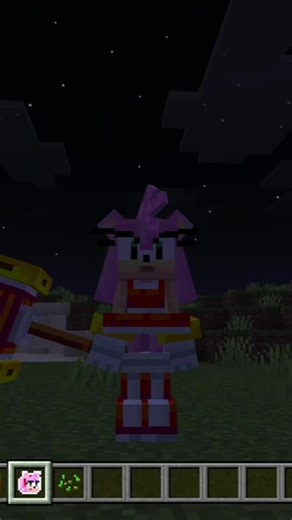 #CapCut Minecraft Amy rose the hedgehog #amyrose #sonicthehedgehog #minecraft